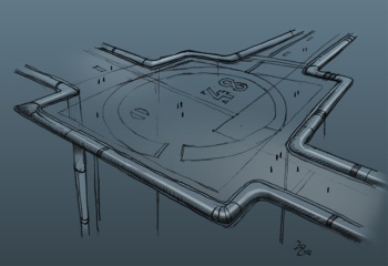 Time Travel Inc. Concept-Art city Plattform