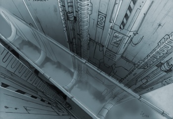 Timetravel Concept-Art Stadt Schnappschuss B